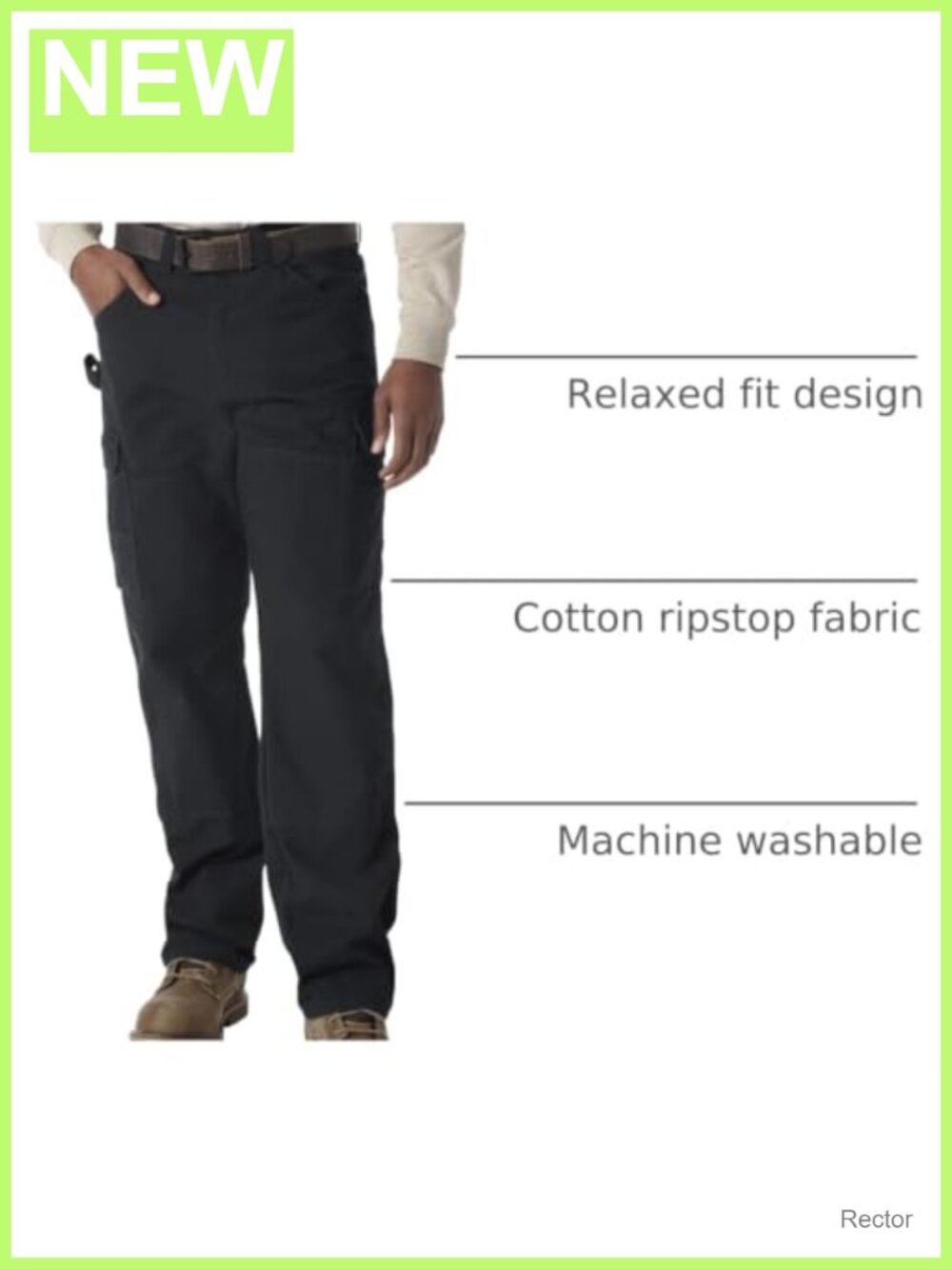 Wrangler Riggs Workwear Mens Ranger Work Utility Pants Relaxed Fit Ripstop - Picture 3 of 6